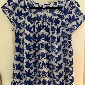 Old navy blue bird shirt
